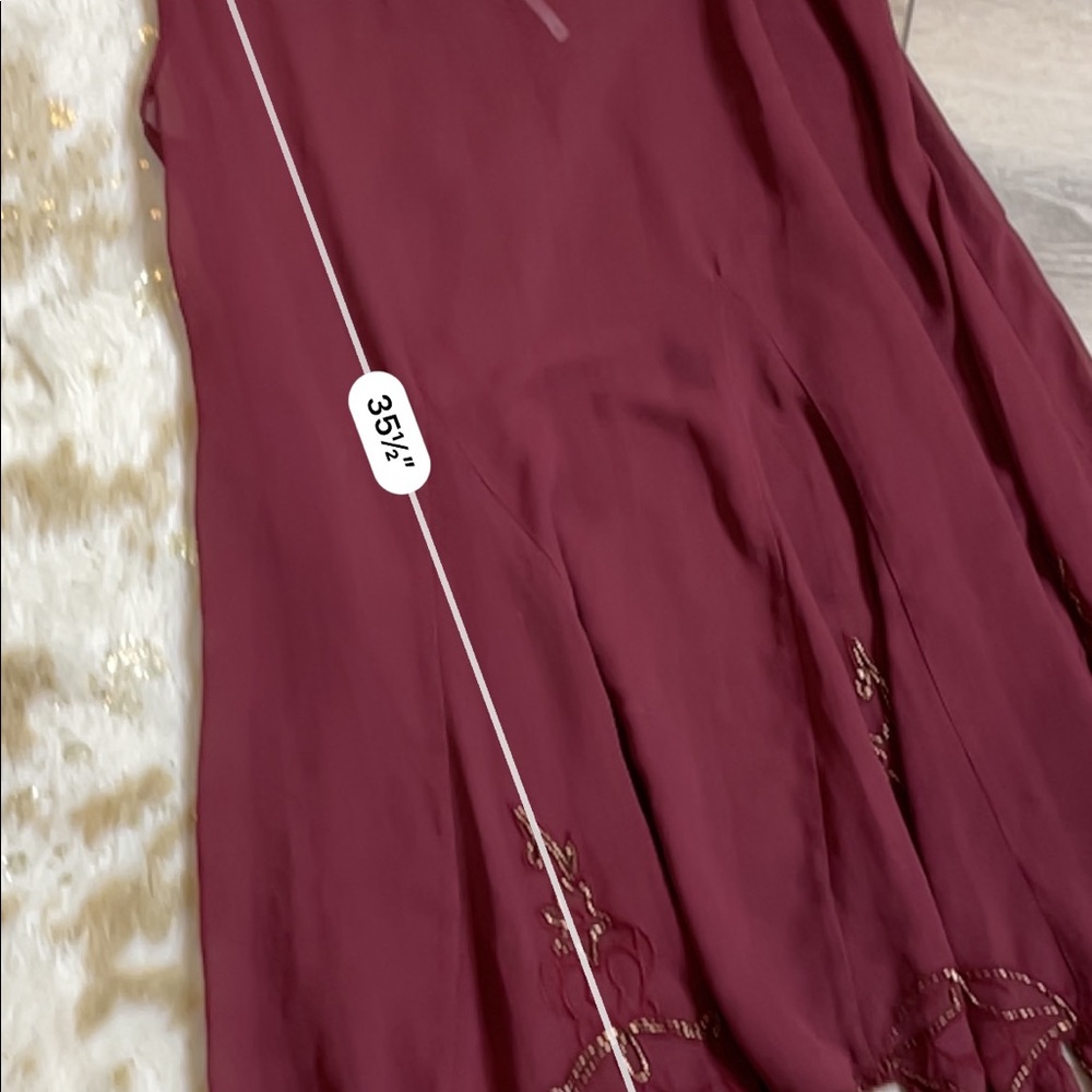 Free people sheer chiffon beaded slip tunic - Picture 6 of 7